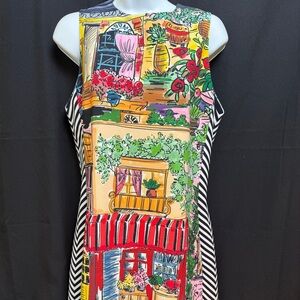 Alice + Olivia Dress Size 8 Vacation Dreams Coley Mini Shift Colorful MSRP $440